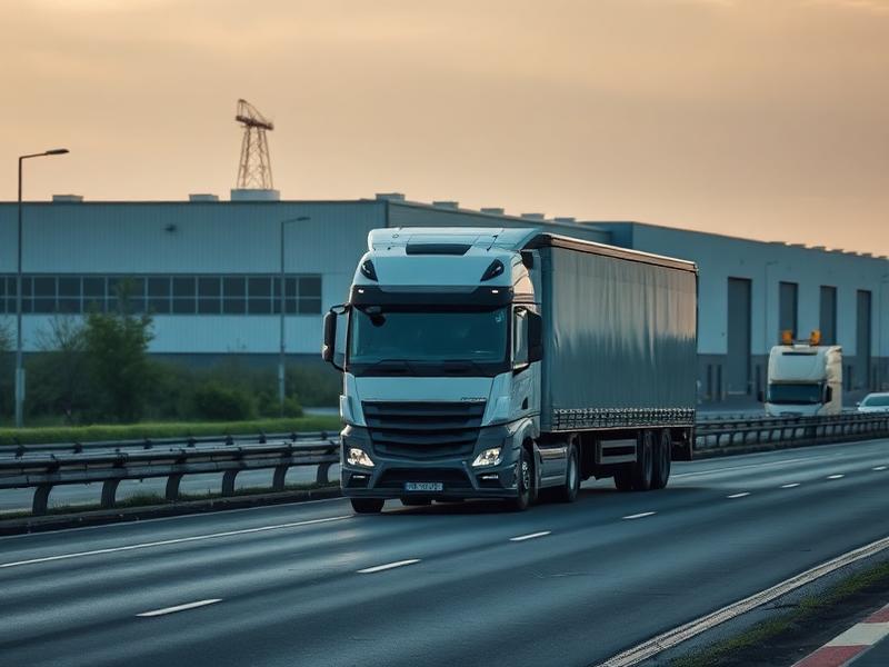 Freight truck on UK motorway